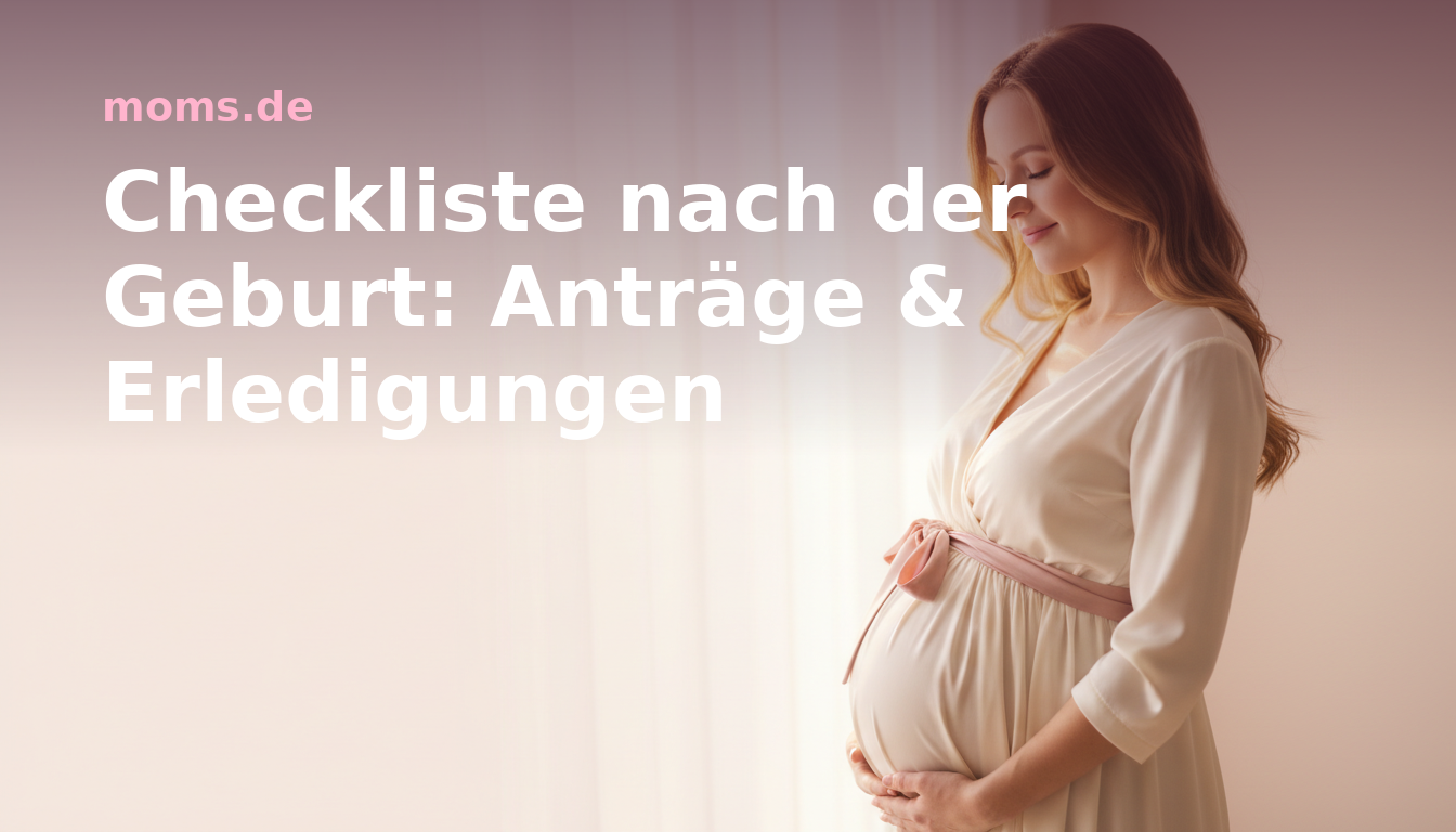 Checkliste nach der Geburt: Anträge & Erledigungen