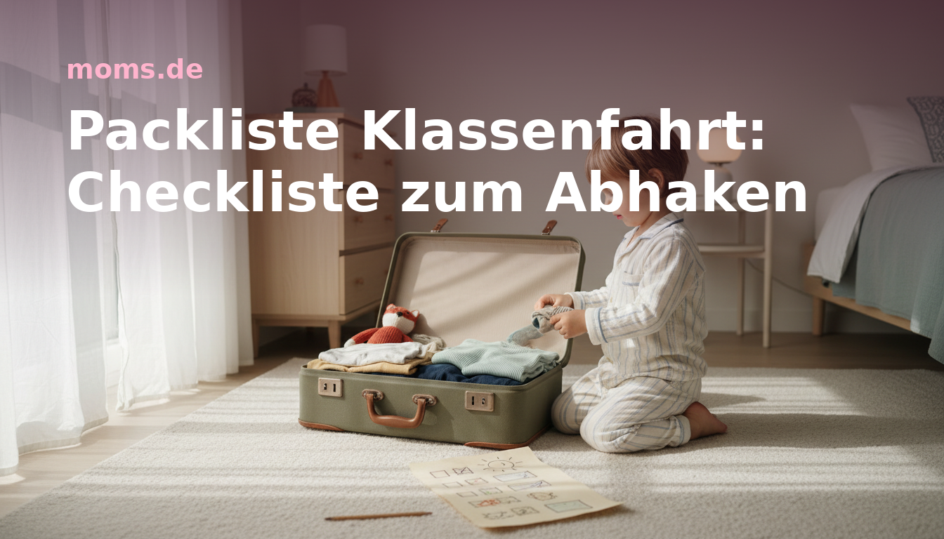 Packliste Klassenfahrt: Checkliste zum Abhaken